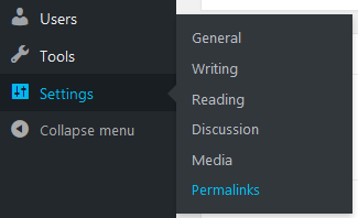 WordPress - ajustes - enlaces permanentes.