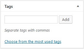 Otra manera de añadir una nueva etiqueta en WordPress.
